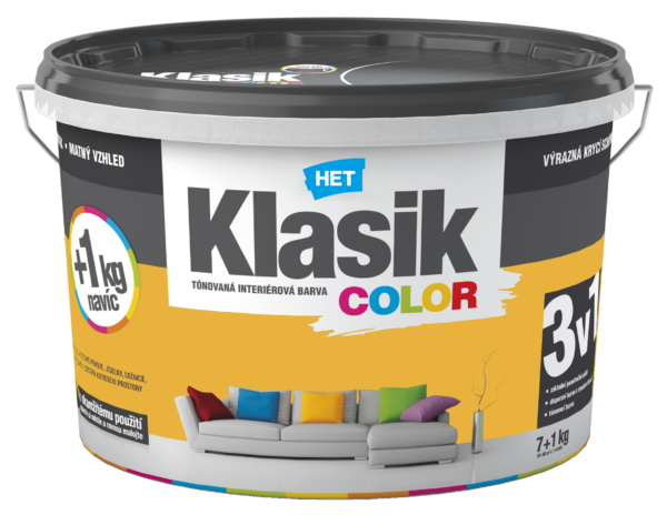 Klasik COLOR 0628 - žltý púpavový - 7 kg + 1 kg